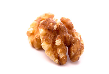 Healthy Walnuts on a White Background
