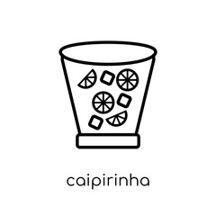 caipirinha icon. Trendy modern flat linear vector caipirinha icon on white background from thin line Drinks collection, outline vector illustration