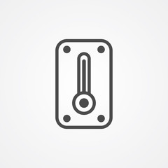 Thermometer vector icon sign symbol