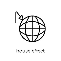 Greenhouse effect icon from Ecology collection.