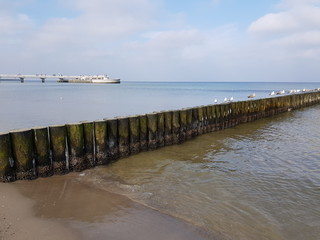 Fototapeta premium Breakwater on the sea