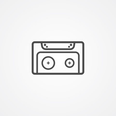 Cassette vector icon sign symbol