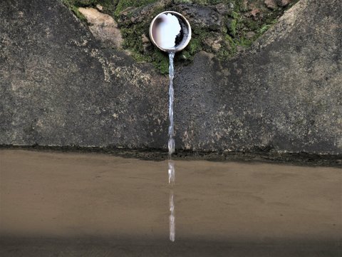 Escoamento de &aacute;gua da chuva