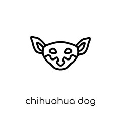 Chihuahua dog icon. Trendy modern flat linear vector Chihuahua dog icon on white background from thin line dogs collection