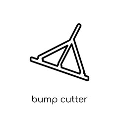 Bump cutter icon. Trendy modern flat linear vector Bump cutter icon on white background from thin line Construction collection
