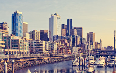 Fototapeta na wymiar Seattle harbor