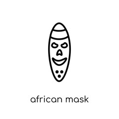 African mask icon from Museum collection.