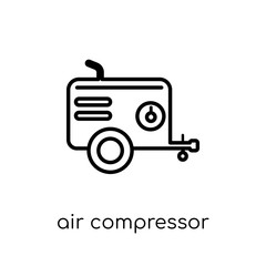 Air compressor icon. Trendy modern flat linear vector Air compressor icon on white background from thin line Construction collection