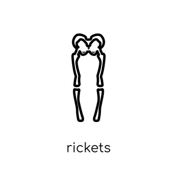 Rickets icon. Trendy modern flat linear vector Rickets icon on white background from thin line Diseases collection