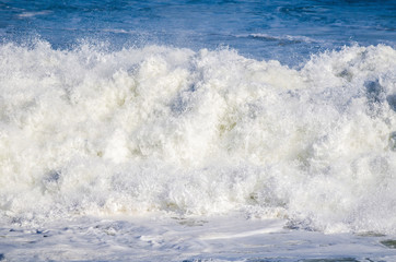Incoming whitewater wave.