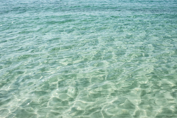 water on the surface of sea