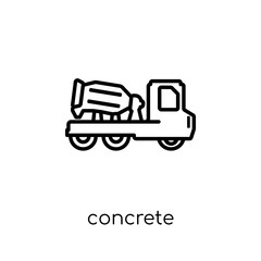 Concrete icon. Trendy modern flat linear vector Concrete icon on white background from thin line Construction collection