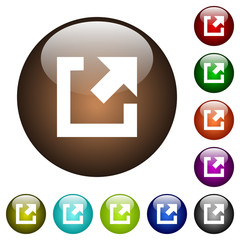 External link color glass buttons