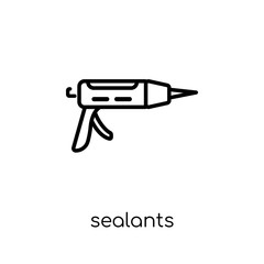 Sealants icon. Trendy modern flat linear vector Sealants icon on white background from thin line Dentist collection