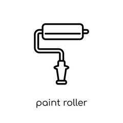 Paint roller icon. Trendy modern flat linear vector Paint roller icon on white background from thin line Construction collection