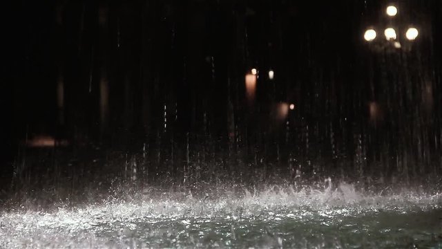 Bernini's Fountain in St. Peter's Square at Vatican City, Rome. Water Detail. 