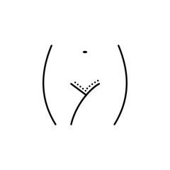 Abdominoplasty, woman icon. Element of anti aging outline icon for mobile concept and web apps. Thin line Abdominoplasty, woman icon can be used for web and mobile