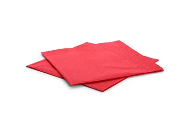 Outdoor-Kissen Clean paper napkins on white background. Personal hygiene © New Africa