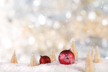 Fototapeta na wymiar Christmas decoration with blurred background