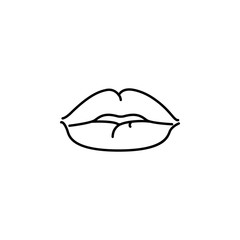 lips, woman icon. Element of anti aging outline icon for mobile concept and web apps. Thin line lips, woman icon can be used for web and mobile