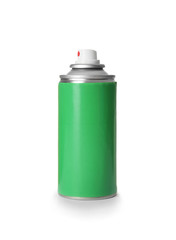 Can of spray paint on white background