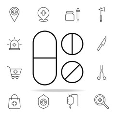 pills icon. Medical icons universal set for web and mobile