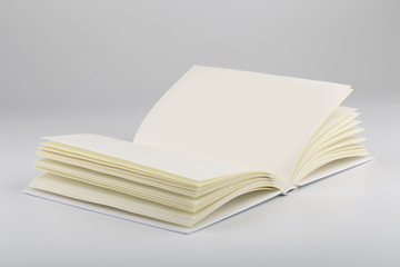 Blank White Book Or Notebook Isolated On White