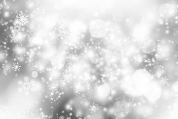 Fototapeta premium streszczenie tło białe rozmycie. boże narodzenie bokeh niewyraźne piękne błyszczące lampki świąteczne. Tło śniegu.