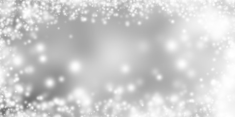 Fototapeta premium white snow blur abstract background. Bokeh Christmas blurred beautiful shiny Christmas lights