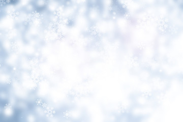 white circle on blue blur abstract background. bokeh Christmas blurred beautiful shiny Christmas lights