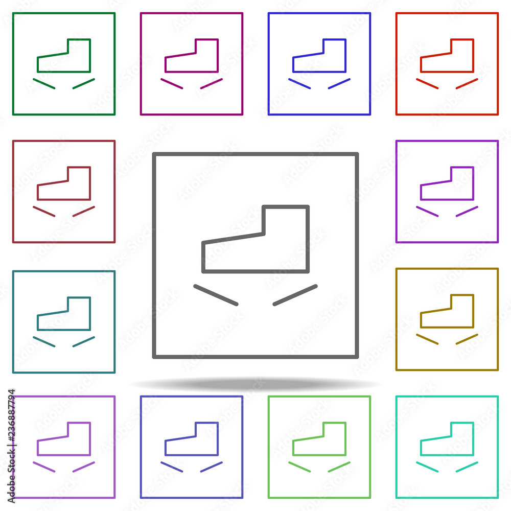 Poster do not step icon. elements of packaging symbols in multi color style icons. simple icon for websites