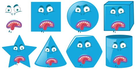 Fotobehang Monster face on different shape © brgfx