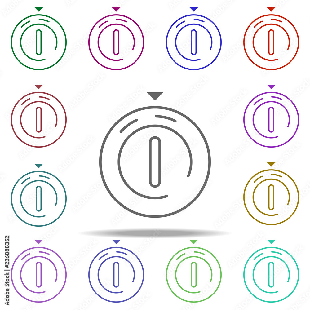 Poster kitchen timer icon. elements of speedometer in multi color style icons. simple icon for websites, we
