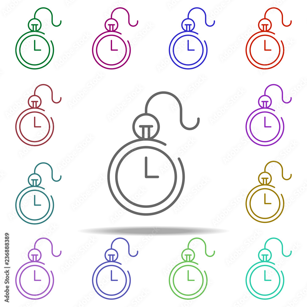 Poster pocket watch icon. elements of speedometer in multi color style icons. simple icon for websites, web
