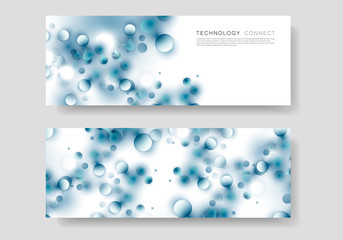 Abstract connection science and technology background with dots and lines