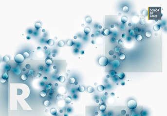 Abstract connection science and technology background with dots and lines
