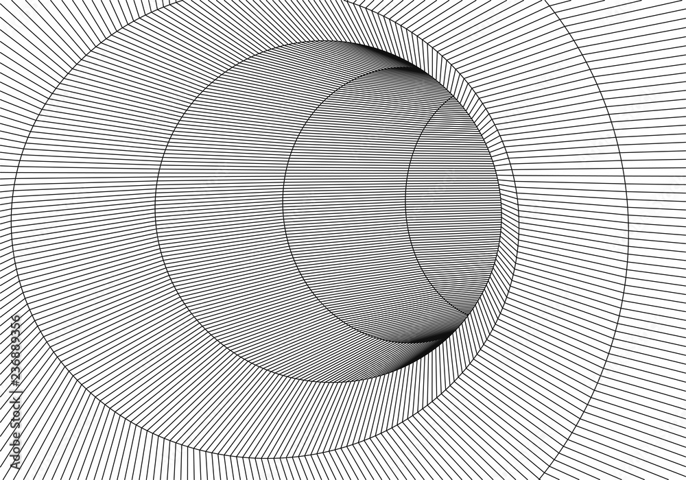 Poster tunnel or wormhole. digital 3d wireframe tunnel. 3d tunnel grid. network cyber technology. surrealis