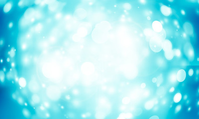 white circle on blue blur abstract background. bokeh Christmas blurred beautiful shiny Christmas lights
