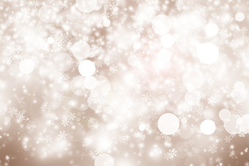 white blur abstract background. bokeh christmas blurred beautiful shiny Christmas lights. Snow background.