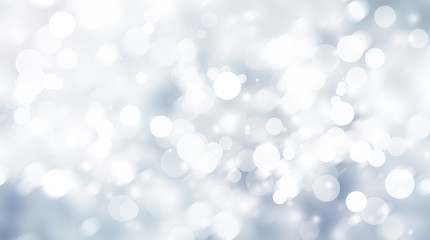 white blur abstract background. bokeh christmas blurred beautiful shiny Christmas lights. Snow background.