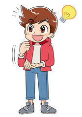 男の子 （アニメ・ゲーム風テイスト）