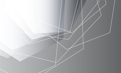white geometric on gray backdrop wallpaper. grey connection technology pattern background.