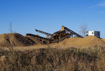 Fototapeta premium Bulk processing of sand and gravel - South Texas