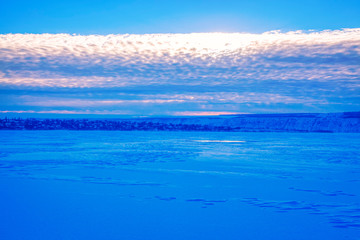 blue winter landscape