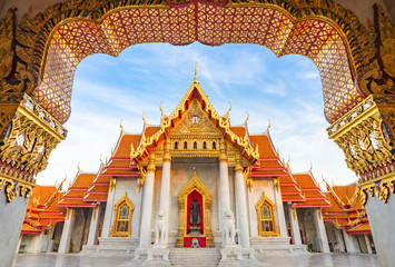 Thai Marble Temple (Wat Benchamabophit Dusitvanaram) in Bangkok, Thailand