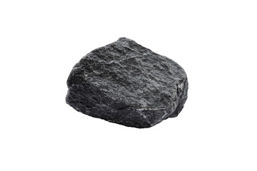 Black stone on white background