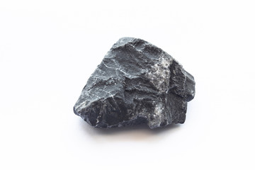 Black stone on white background