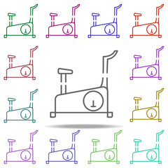 bike icon. Elements of gym in multi color style icons. Simple icon for websites, web design, mobile app, info graphics