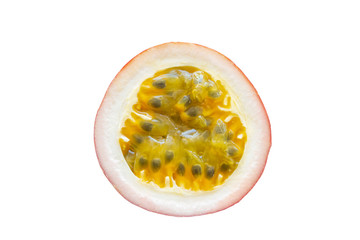 passion fruit on white background.