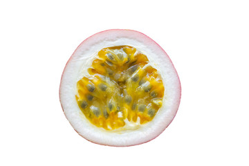passion fruit from nature on white background.